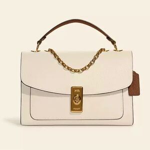 Coach Cream and Gold Crossbody Bag